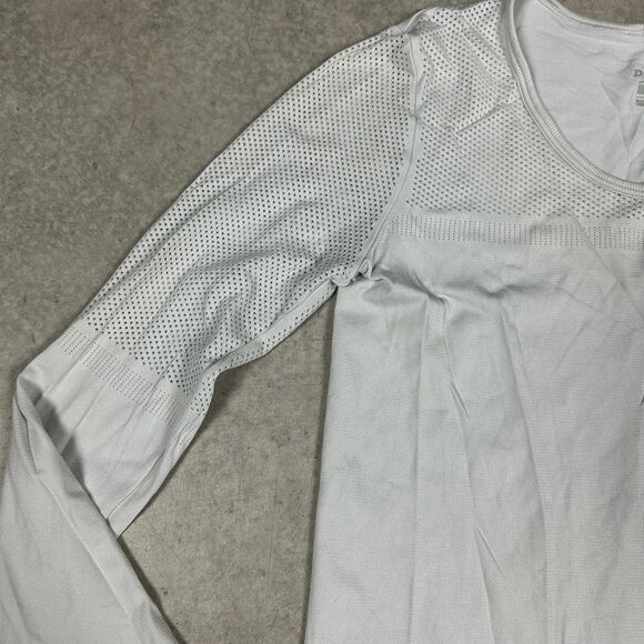 Nike Dri Fit Athletic Long Sleeve Top XS Grey Mesh Long Sleeves Lightweight Base - Picture 3 of 16